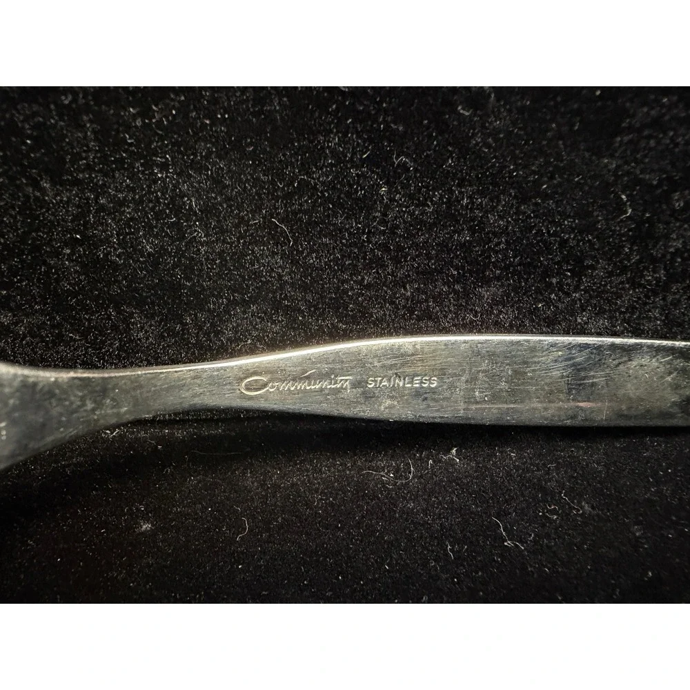 Oneida Community Stainless Frost Fire Ladle Mid Century Modern Gravy Ladle